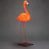LED-Figur Acryl Flamingo groß 96 bernsteinfarbene Dioden 110 cm