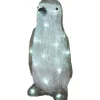 LED-Figur Pinguin 29 cm Weiß-Schwarz-Grau