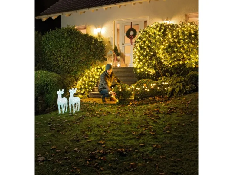 LED-Figur Rentier Acryl 60 LEDs Kaltweiß