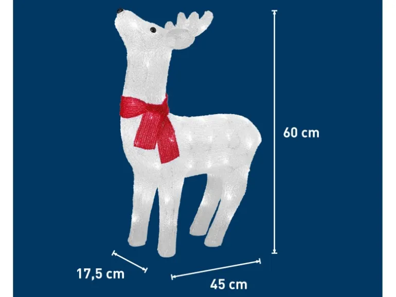 LED-Figur Rentier Acryl 60 LEDs Kaltweiß