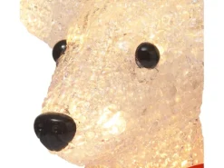 LED-Hirsch 34,5 cm Weiß-Rot-Schwarz