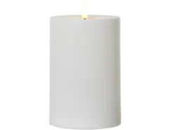 LED-Kerze Warmweiß Ø 10 cm x 17,5 cm Weiß