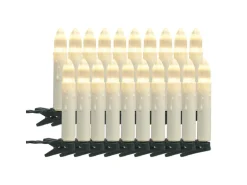 LED-Kerzen-Lichterkette 20 LEDs Warmweiß Grünes Kabel 12,9 m