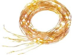 LED-Kupferdraht-Lichtschweif 200 LEDs Warmweiß Transparentes Kabel 6,9 m
