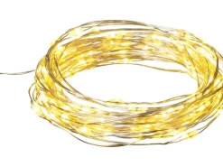 LED-Kupferlichterkette 320 warmweiße LEDs Silberdraht 34,9 m