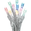 LED-Lichterkette 10 bunte LEDs Transparentes Kabel 120 cm