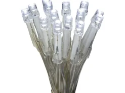 LED-Lichterkette 20 kaltweiße LEDs Transparentes Kabel 162 cm