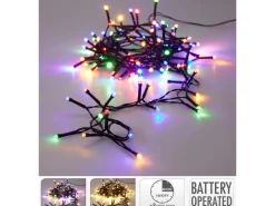 LED-Lichterkette 96 LED Schwarzer Kabel Bunt