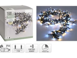 LED-Lichterkette 1.500 LEDs 30 m Warmweiß und Kaltweiß