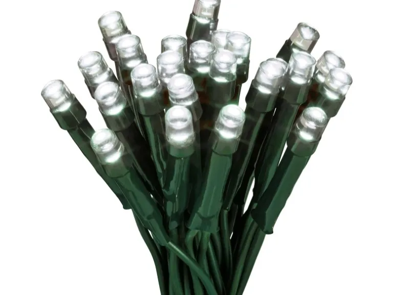 LED-Lichterkette 140 LEDs Kaltweiß in Kunststoffbox Grünes Kabel 15,42 m