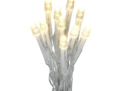 LED-Lichterkette 10 warmweiße LEDs Transparentes Kabel 120 cm