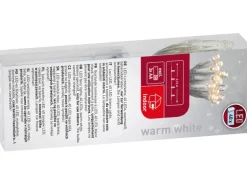 LED-Lichterkette 40 warmweiße LEDs Transparentes Kabel 322 cm