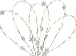 LED-Lichterkette Diamanten 20 LEDs Warmweiß Transparentes Kabel 2,2 m