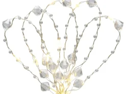LED-Lichterkette Diamanten 20 LEDs Warmweiß Transparentes Kabel 2,2 m