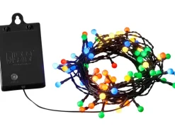 LED-Lichterkette Globes 80 bunte LEDs für innen und außen