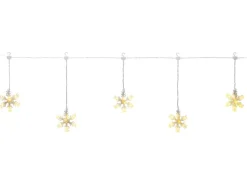 LED-Lichterkette mit Schneeflocken 6,2 m
