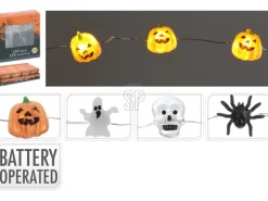 LED-Lichterkette Silberdraht 20 LEDs 4 Designs warmweißes Licht