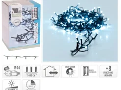LED-Lichterkette Snake 700 kaltweiße LED mit Sensor für innen und außen