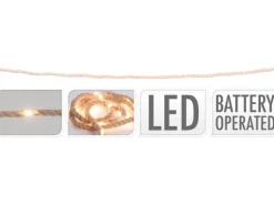 LED-Lichterkette-Kordel 15 warmweiße LED 150 cm