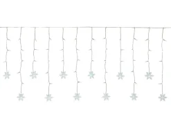 LED-Lichtervorhang Schneeflocke 100 LEDs Kaltweiß Transparentes Kabel 6,9 m