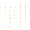 LED-Lichtervorhang Sterne 40 LEDs Warmweiß Transparentes Kabel 6,4 m