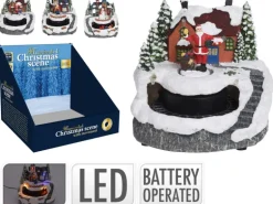 LED-Miniatur Weihnachtsszene 3-fach Sortiert 13 cm
