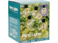 LED-Party-Beleuchtung 10 Glühbirnen mit Timer-Funktion 7,5 m Transparent