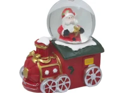 LED-Schneekugel Weihnachten Polyresin 4-fach sortiert