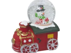 LED-Schneekugel Weihnachten Polyresin 4-fach sortiert