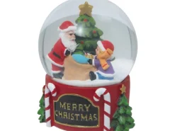 LED-Schneekugel Weihnachten Polyresin 4-fach sortiert