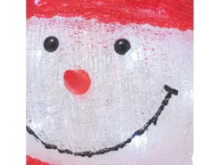 LED-Schneemann 32 cm Weiß-Rot