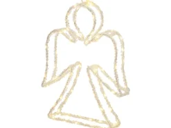 LED-Silhouetten-Figur Engel 32 cm Transparent