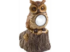 LED-Solarleuchte Eule Pula "Wartend"