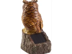 LED-Solarleuchte Eule Pula "Wartend"