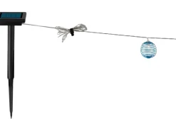 LED-Solar-Lichterkette Bunt 10 Spirallaternen