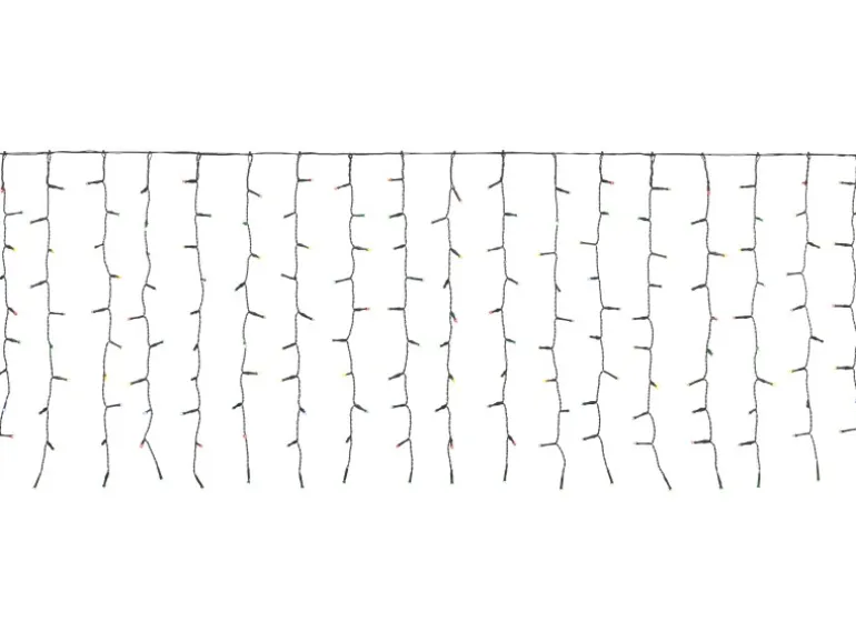 LED-Vorhang 240 LEDs Multicolor Grünes Kabel 4,9 m