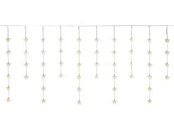 LED-Vorhang Sterne 130 LEDs Warmweiß Transparentes Kabel 5 m