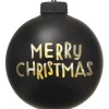 LED-Weihnachtskugel Merry Christmas Schwarz
