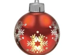 LED-Weihnachtskugel Schneeflocke 3-fach sortiert