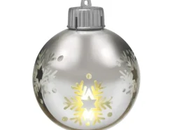 LED-Weihnachtskugel Schneeflocke 3-fach sortiert