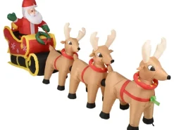 LED-Weihnachtsmann mit Schlitten Aufblasbar