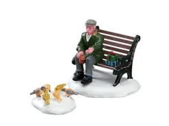 Lemax Weihnachtsdekoration Vogelfütterung 6 cm x 10,3 cm x 4,7 cm