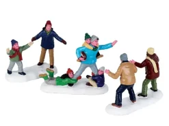 Lemax Weihnachtsdekoration Familienfußball 3er-Set