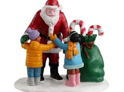 Lemax Weihnachtsdekoration Santa Gets A Hug 7 cm x 6,9 cm x 4,2 cm