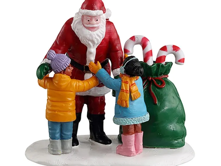 Lemax Weihnachtsdekoration Santa Gets A Hug 7 cm x 6,9 cm x 4,2 cm