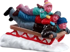 Lemax Weihnachtsfigur Sledding With Dad 5,1 cm x 6,8 cm x 4 cm