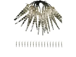 Lex Eiszapfen LED Lichterkette 20 Batterie Acryl Innen Warmweiß