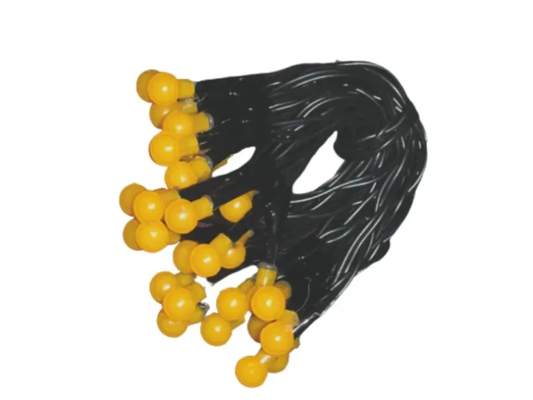 Lex 10er LED Batterie Kugelkette Lichterkette Gelb Kugeln Batterie Beleuchtung