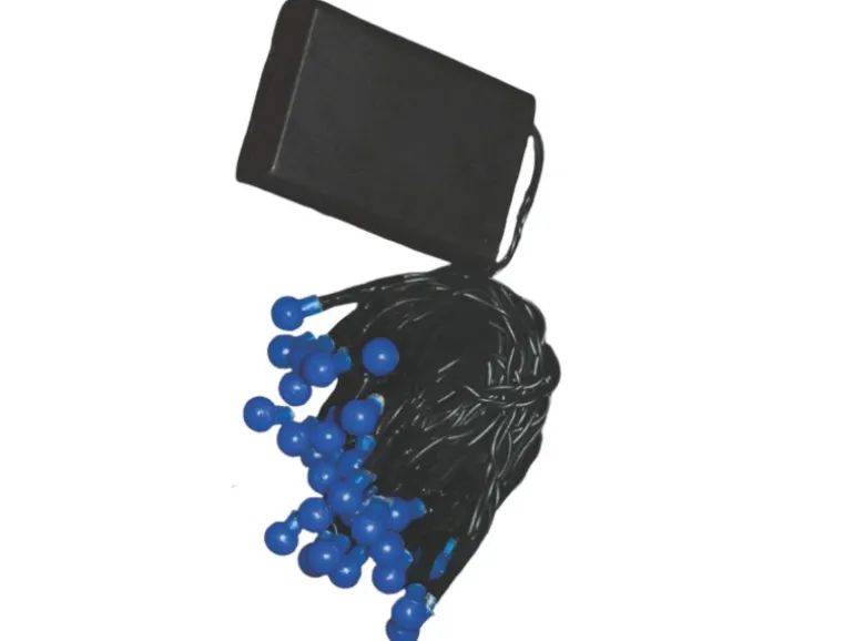 Lex 30er LED Batterie Kugelkette Lichterkette Blau Kugeln Batterie Beleuchtung