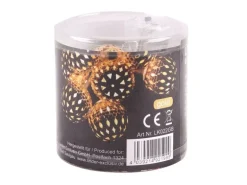 Lex 10er LED Kugel Lichterkette Batteriekette Weihnachten Beleuchtung Deko Gold